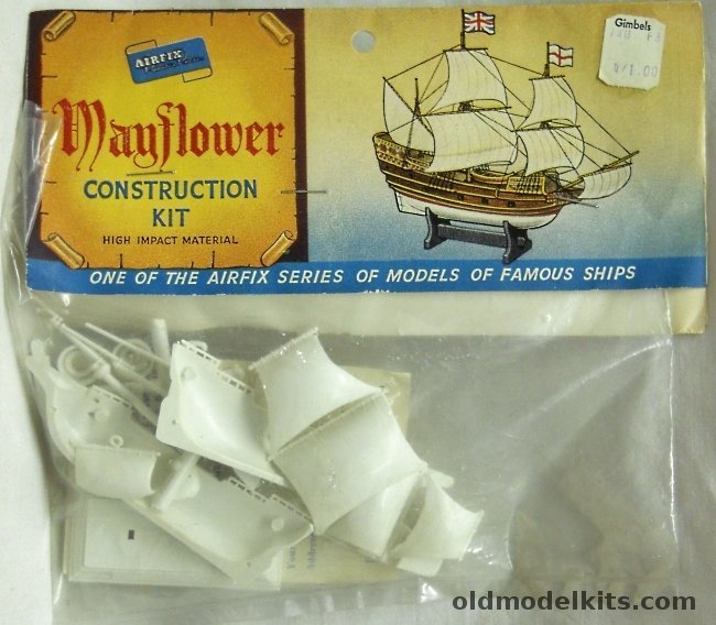 Airfix Mayflower With Sails Bagged - Type One Logo plastic model kit